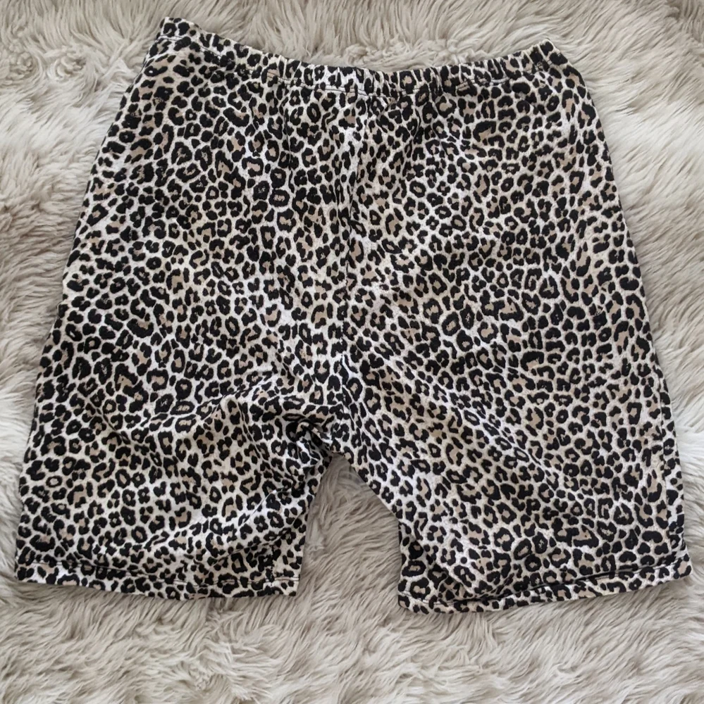 Leopard Print Bike Shorts